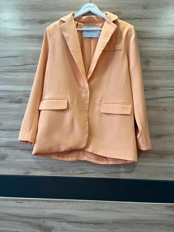 Loavies lehké elegantní sako v broskvové — detail