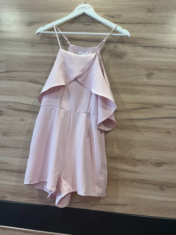 Amisu – světle růžový krátký overal