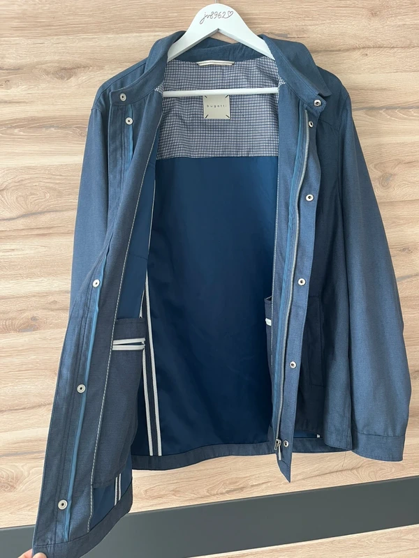 Pánská košilová bunda Bugatti v tmavě modré — fotka 3