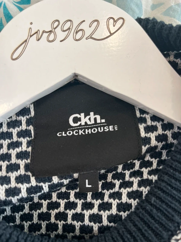 Clockhouse svetr v kombinaci tmavě modré a bílé — fotka 4