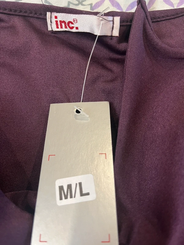 INC International Concepts fialový top s řasením — fotka 3