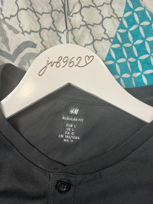 Tmavě šedé tričko s dlouhým rukávem H&M — fotka 4