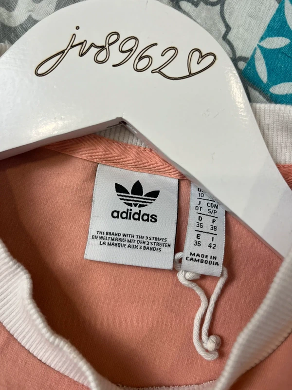 Růžové tričko s dlouhým rukávem Adidas Originals — fotka 5