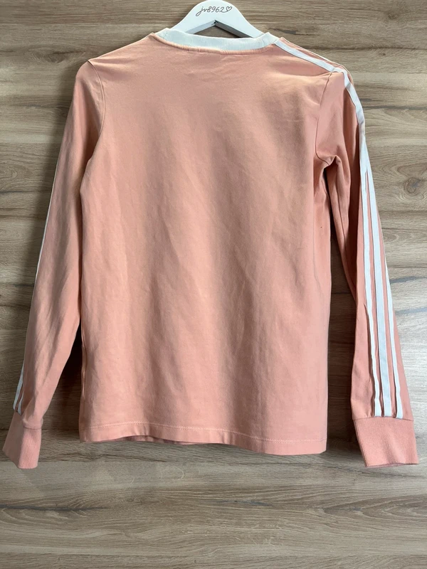 Růžové tričko s dlouhým rukávem Adidas Originals — fotka 4