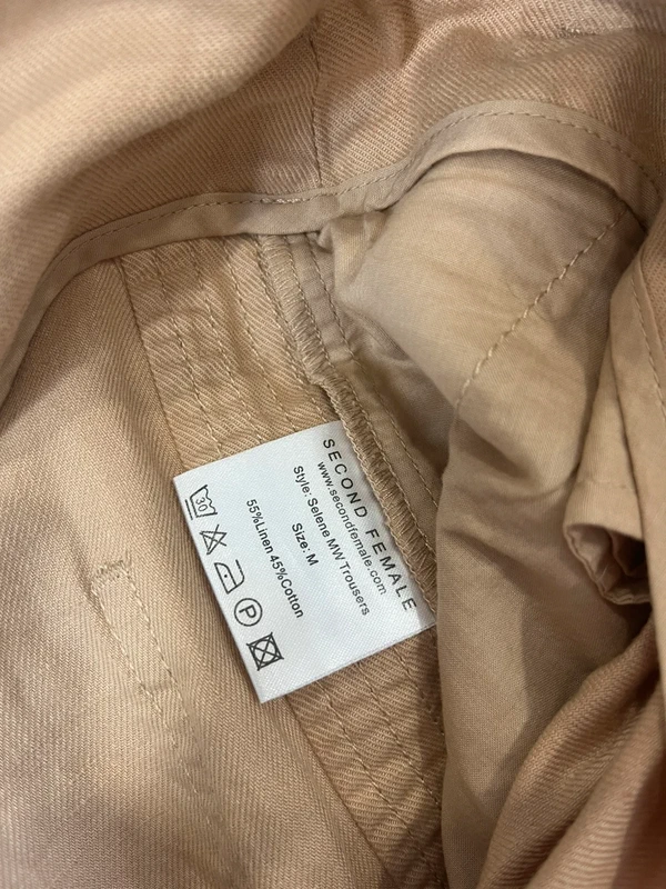 Second Female lněné béžové kalhoty — fotka 5