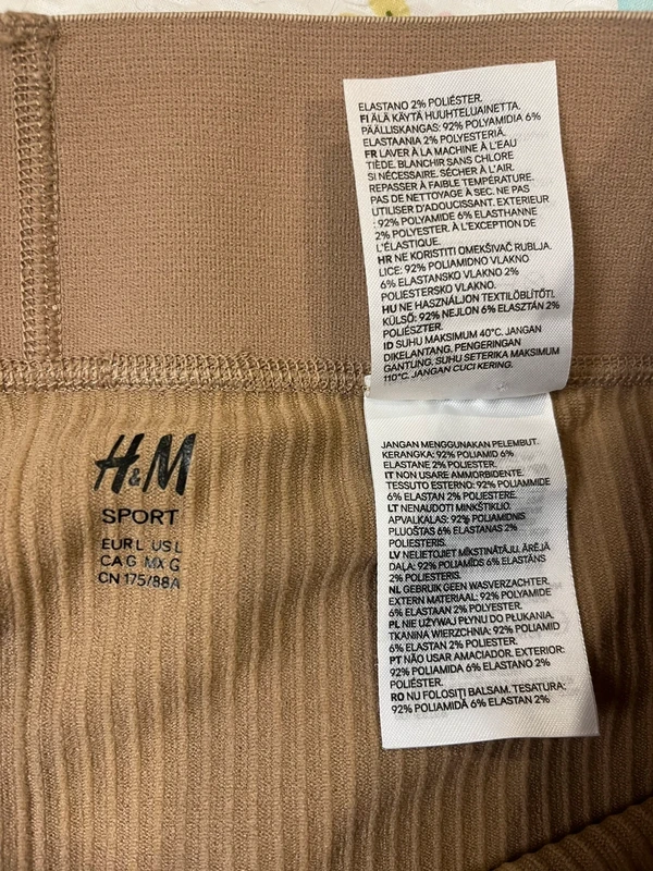 Sportovní žebrované legíny H&M Sport — fotka 4