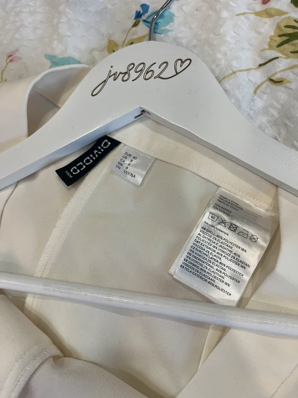 H&M – smetanové splývavé kalhoty se širokou nohavicí — fotka 4