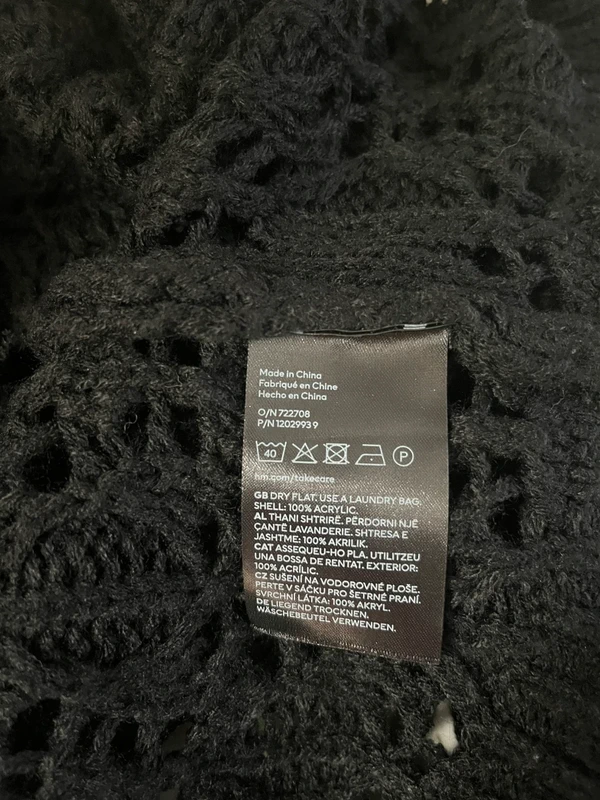 Černý háčkovaný svetr H&M Divided — fotka 5