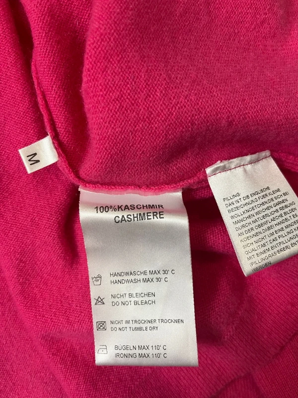 Růžový kašmírový kardigan — fotka 5