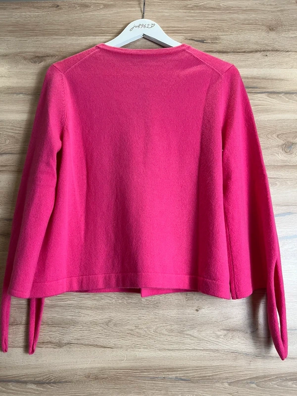 Růžový kašmírový kardigan — fotka 3